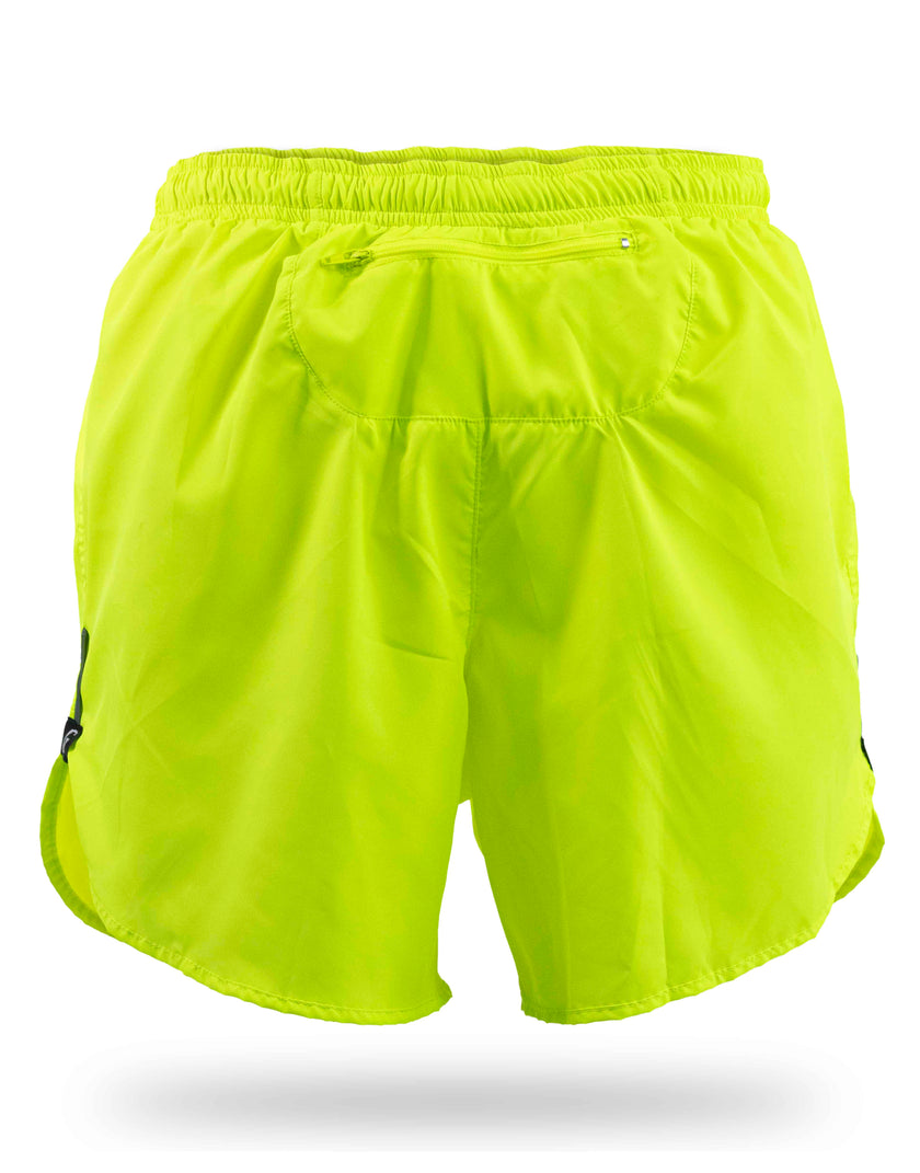 PANTALONETA RUNNING CON BOLSILLO VERDE NEÓN - Gavia