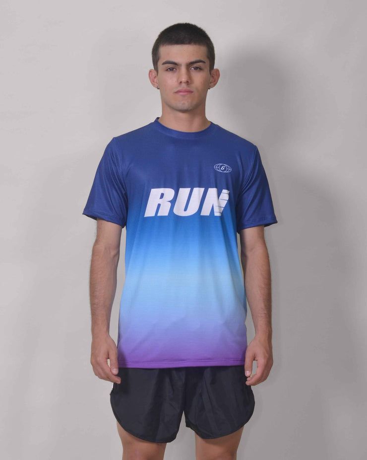 CAMISETA RUNNING CELESTE