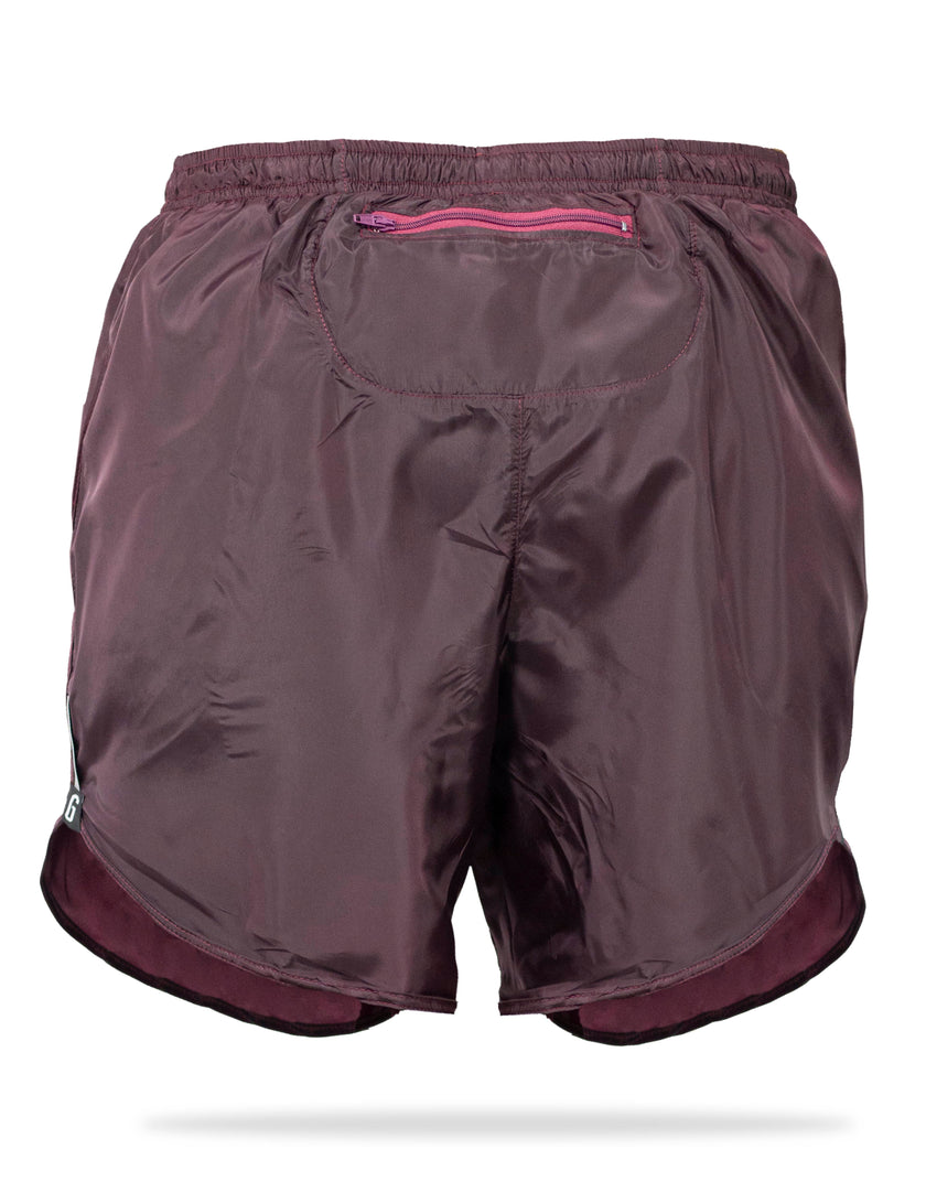 PANTALONETA RUNNING CON BOLSILLO VINO - Gavia